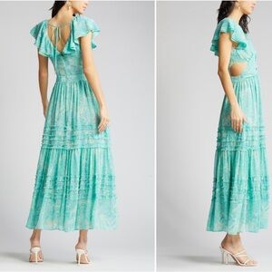 Cross Front Chiffon Maxi Dress